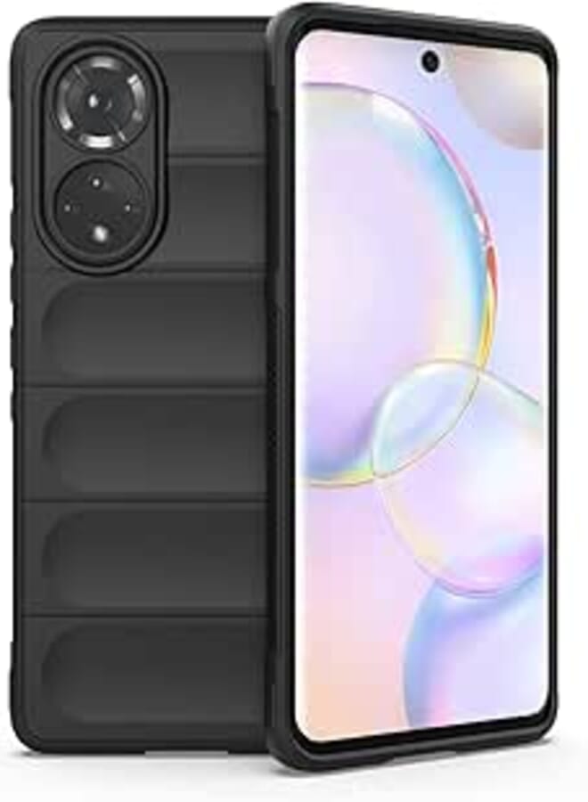 FASCINATION phone case compatible with Honor 50 global Magic Shield TPU + Silicone Shockproof Phone Case For Honor 50 (Black)